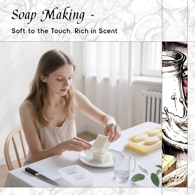 HIQILI Pure Milk Fragrance Oil for Soap Making & Body Wash - 5.07 Fl Oz