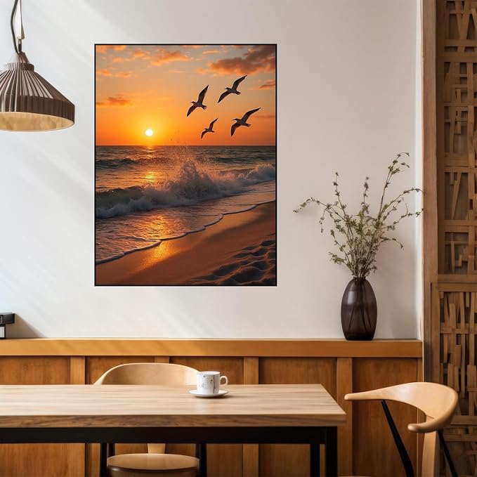 Benjenes Sunset Scenery Diamond Art Kits for Adults, Diamond Painting Kits