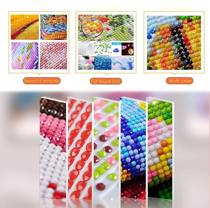 Acelii 6 Pack Cow Diamond Painting Kits for Kids, 5D DIY Diamond Art Set | Cute Cow Gem Art Kit for Kids & Beginners, Full Round Big Gems, Home Wall Decor, 6 x 6 Inch DIY Craft Gift