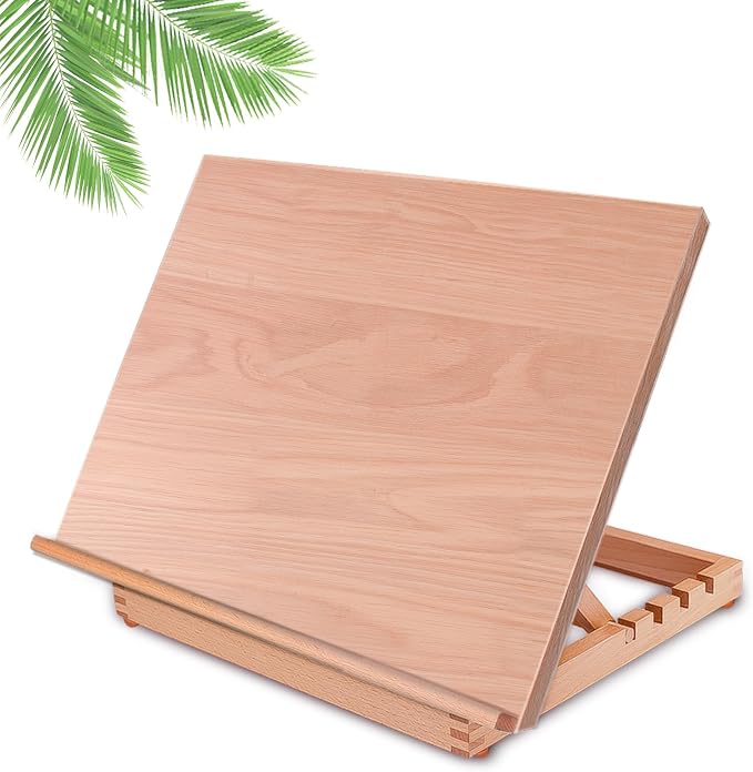 Miratuso Tabletop Easel Painting Easel, Art Drawing & Sketching Board | 12.5" L x 17.5" W (A3), Adjustable Angles & Foldable, Portable Multiple Use, Gift for Artists, Children, Beginners & Student