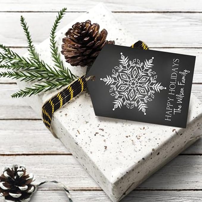jijAcraft 328Ft Twine String, 2MM Black Gold Christmas Cotton String, Bakers Cotton Twine, Heavy Duty Crafts String for Gift Wrapping, Greeting Cards, Hanging Photo