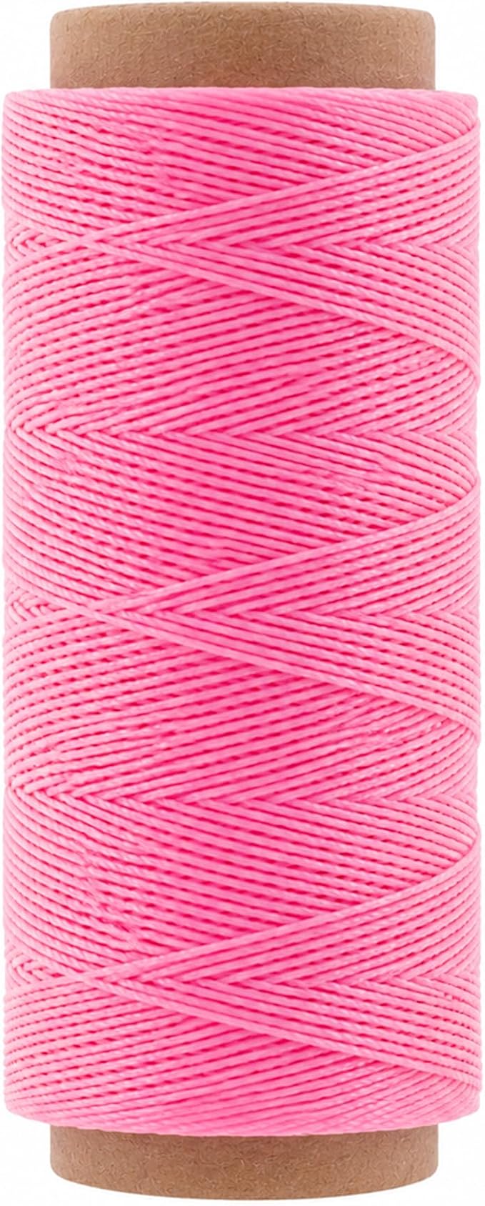 Mandala Crafts 80M 0.8mm Pink Round Waxed Thread for Leather Sewing