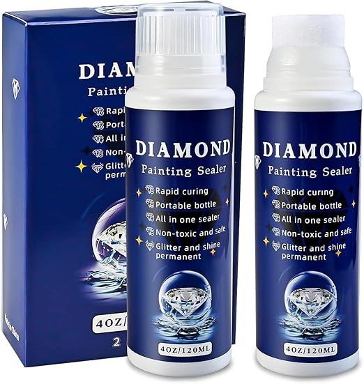 2pcs Diamond Painting Sealer, Diamond Art Painting Accessories Glue(8OZ)