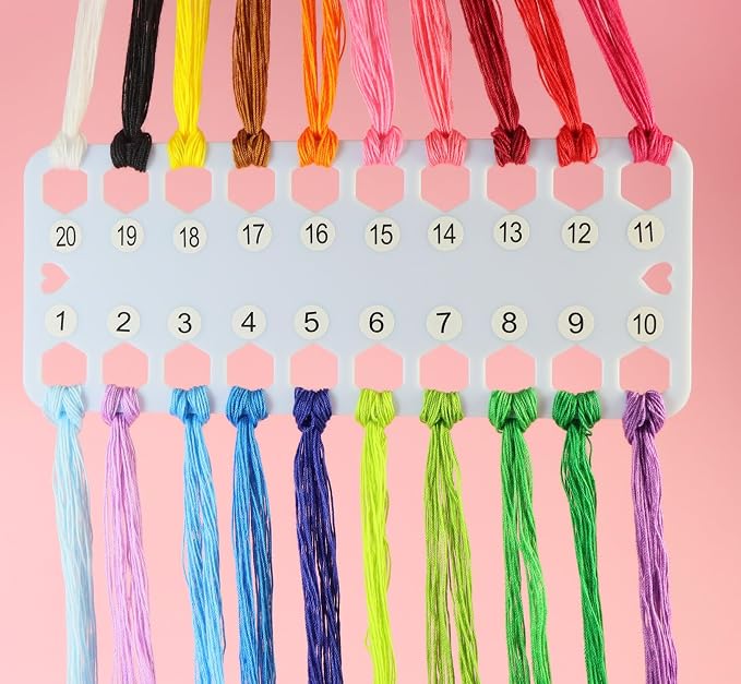 Hyamass 10Pcs Embroidery Floss Organizer Cards, Cross Stitch Thread Holder