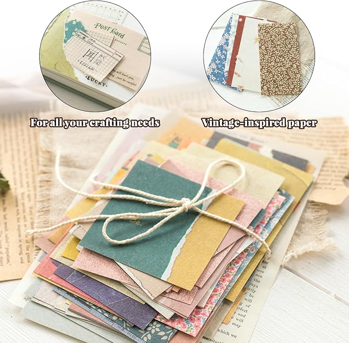 360Pcs Vintage Scrapbook Paper Kit, Collage Paper and Junk Journal Supplies