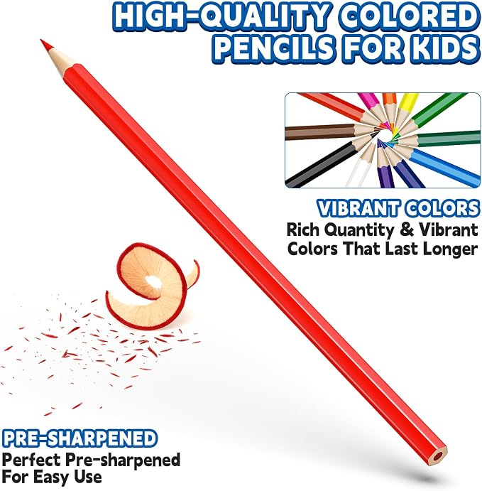 432 Packs Colored Pencils Bulk Classroom, Color Pencils for Kids, 12 Colors