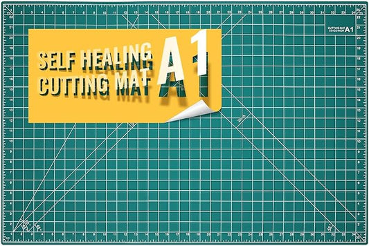 Prime Vinyl Cutting Mat, 23" x 35" Large Self Healing Sewing Mat, 5-Ply Heavy Cut Board, Rotary Cutting Mat for Crafts, Sewing Supplies and Quilting Tools.