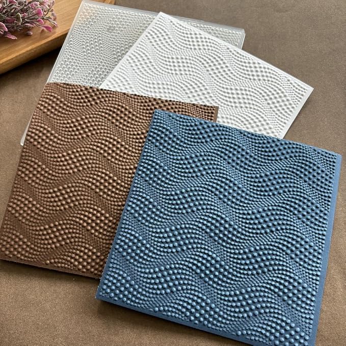 Bubble Wave Background 3D Embossing Folder for Card Making Floral DIY Plastic Scrapbooking Photo Album Card Paper DIY, Embossing Template Paper Card Embossing Stencil