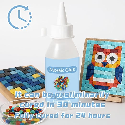 100ml Mosaic Tile Glue,Non-Toxic Fast-Acting Glue for DIY Crafts