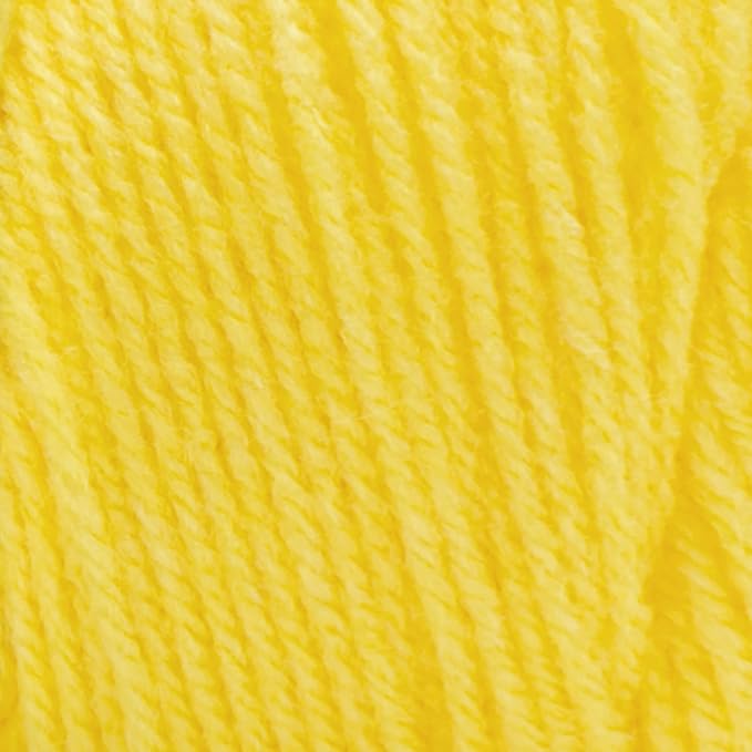RED HEART Super Saver Yarn, Bright Yellow | #4 Medium Worsted Weight Acrylic Soft Yarn for Blankets, Beanies, Amigurumi, and Beginner Projects, 364 yards, 198g/7oz