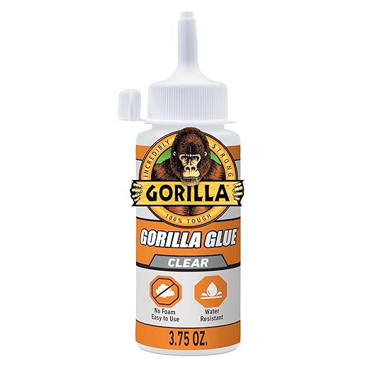 Gorilla Clear Glue, All Purpose, Polyurethane, 3.75 oz Bottle