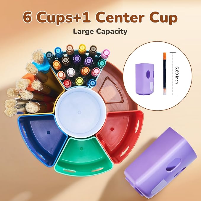 GAMENOTE Rotating Art Supply Organizer, Lazy Susan Caddy, Small