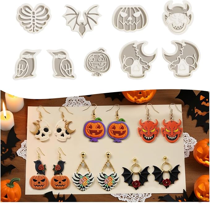 9pcs Halloween Polymer Clay Cutters