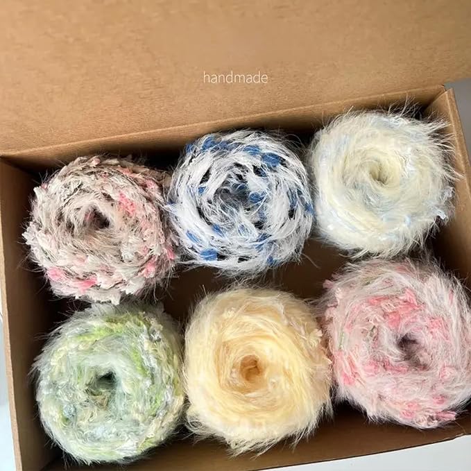 【Blind Box 】Artisanal Yarn Fancy Yarn Multifiber Blended Yarn Soft Colorful