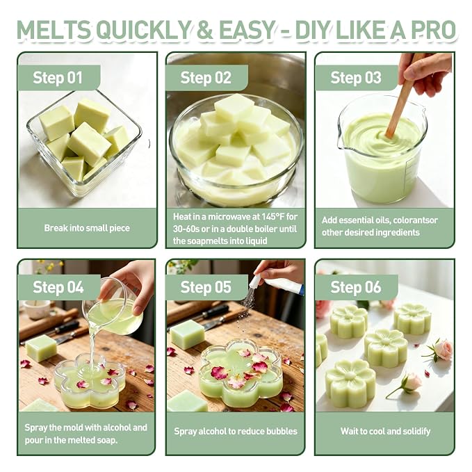 Melt and Pour Soap Base, Pre-Cut, DIY Soap Making, 1LB Shea Butter