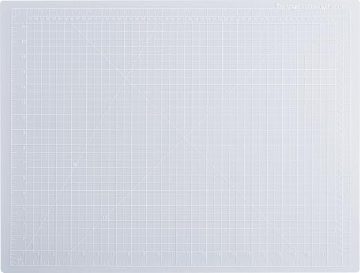 Dahle Vantage 10682 See-Through Premium Self-Healing Cutting Mat, 18"x24", 1/2" Grid, 5 Layers for Max Healing, Perfect for Crafts & Sewing, Clear
