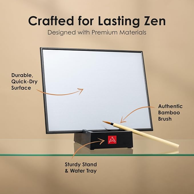 Buddha Board – The Original Water Painting Board for Mindfulness & Creativity – Unique Gift for Artists, Adults & Kids – Mess-Free Zen Art Supplies