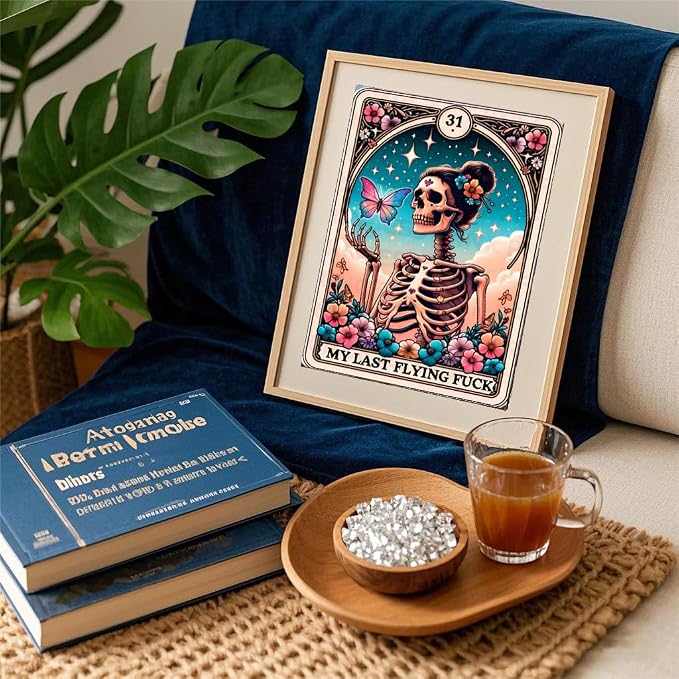 GQYCZZ Skull Diamond Art Kits for Adults，Tarot Skull Last Flying Diamond Painting Kits for Beginners, Round 5D Paint with Diamonds Pictures Gem Art Painting Kits DIY Adult Crafts Kits 12x16inch