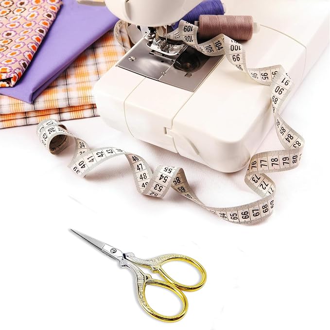 3.6 inch Embroidery Scissors with Leather Sheath for Sewing Art Needlework | Crochet Scissors Stainless Steel Classic Scissor with Leather Cover Crafting Scissor Shears Craft