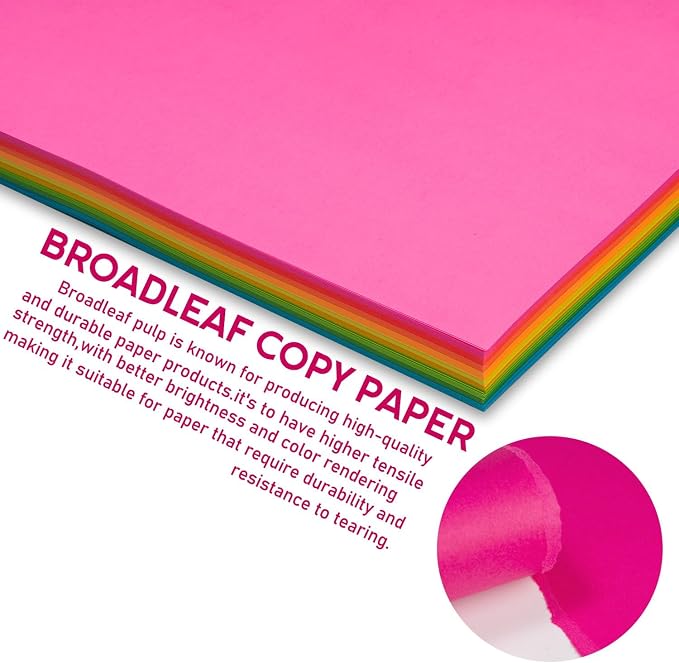 Colored Print&Copy Paper 8.5x11 Inches,180 Sheets 9 Colors Pastel A4 Printer Paper 20 lb/90GSM Colored Multipurpose Computer Pastel Paper for Office Printer School Cutting DIY