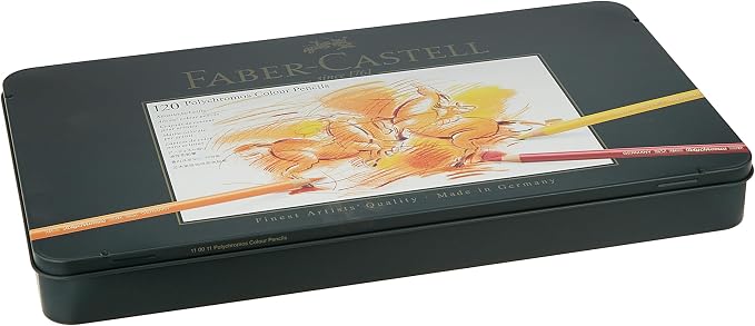 Faber-Castell Polychromos Artists' Color Pencils - Tin of 120 Colors - Premium Quality Artist Pencils