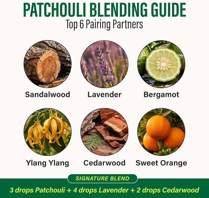 Kukka 100% Pure Patchouli Essential Oil for Skin, Diffuser, 4 Fl Oz | Concentrated Patchouli for Diffuser, Aromatherapy, Perfume and Body - GC/MS Tested, Steam Distilled, Glass Dropper