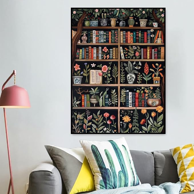 Bookshelf Diamond Art Kits for Adults12 x 16inch
