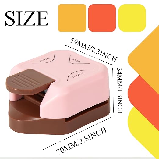 QIQQIKIN Corner Rounder Punch Pink,Paper Punches for Crafting,Cardstock,Edge Cutter,Scrapbook,Card Making Supplies,Journaling Accessories, Photos Cards Scrapbooking