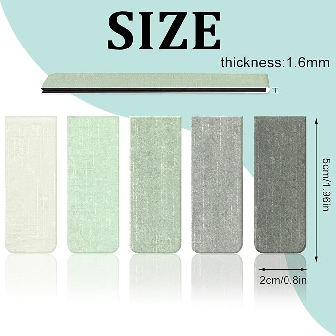 30 Pieces Bookmark, Magnetic Bookmarks for Women, Men, Book Lovers, Page Markers for Students Teachers Reading (Misty, Ocean, Emerald) (Pack of 2)
