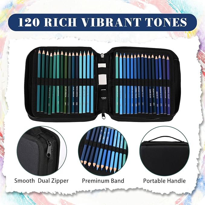 120 Colored Pencils for Adult Coloring Books,Perfect for Coloring