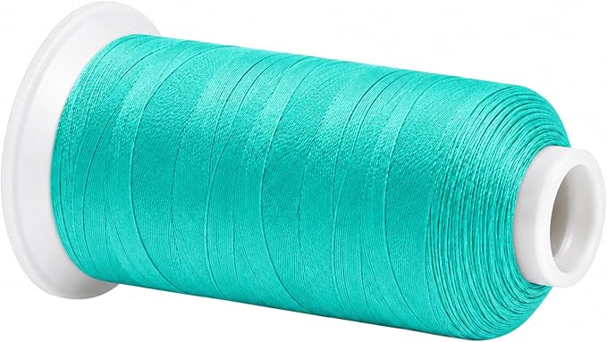 Mandala Crafts Turquoise Tex 90 Polyester Heavy Duty Thread for Upholstery | 1500 Yds T90 UV Resistant Strong Thread for Leather Sewing, Marine, Drapery, Jeans, Hair Weaving & Extension, Outdoor