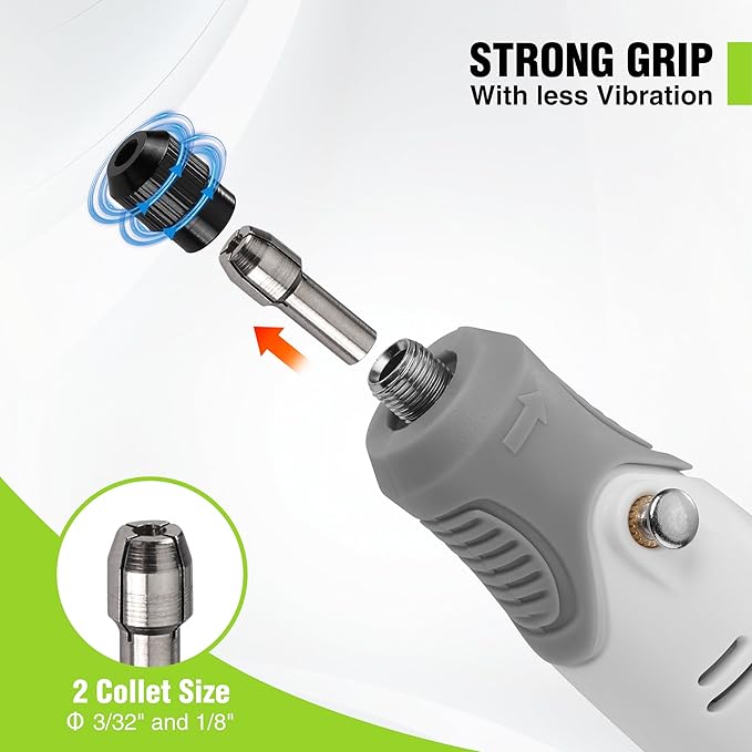 WORKPRO Mini Rotary Tool Kit, 3-Speed DIY Engraving, Carving & Cutting | Cordless Rotary, 71PC Accessories, Lightweight Handling, Comfortable Rubber Grip, USB-C Rechargable
