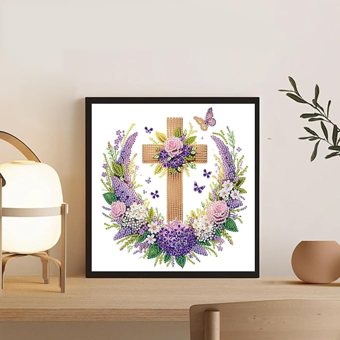 Flowers Diamond Art Kits for Adults Special Shape Diamond Painting