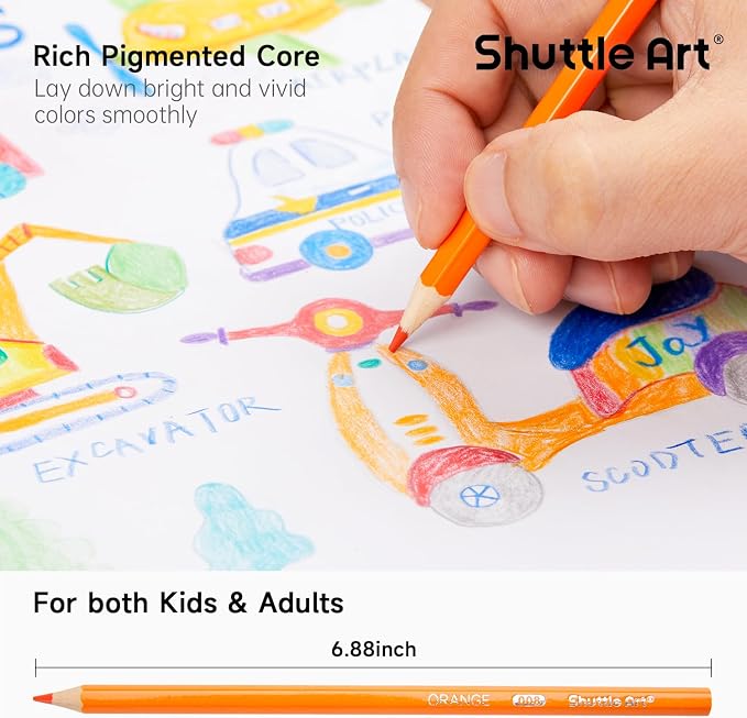 Shuttle Art 360 PCS Colored Pencils Bulk, 12 Assorted Colors, Pack of 30, Break-resistant, Pre-sharpened Colored Pencils for Kids, Bulk Pack School Supplies for Teachers & Students