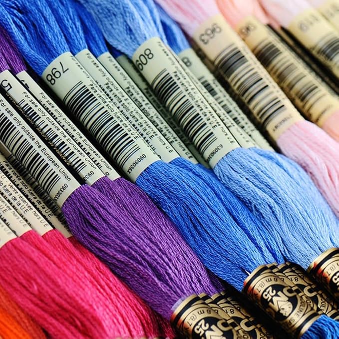 12 Skeins 105 Yards Variegated Rainbow Embroidery Floss for Craft