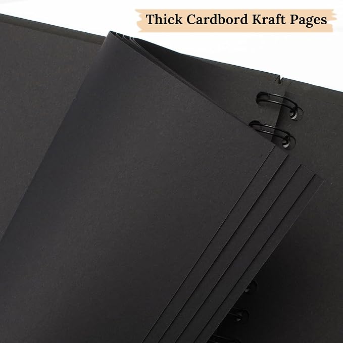 Scrapbook Photo Album 12"x12" 50 Sheets 100 Pages Hardcover Kraft Paper