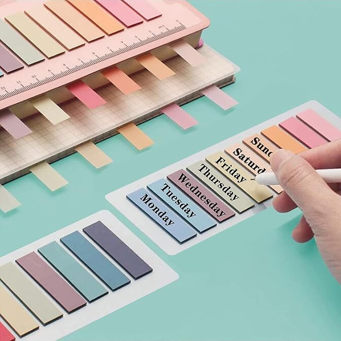 ELII Tabs 800Pcs Sticky Index Tabs Page Markers,Writable and Transparent