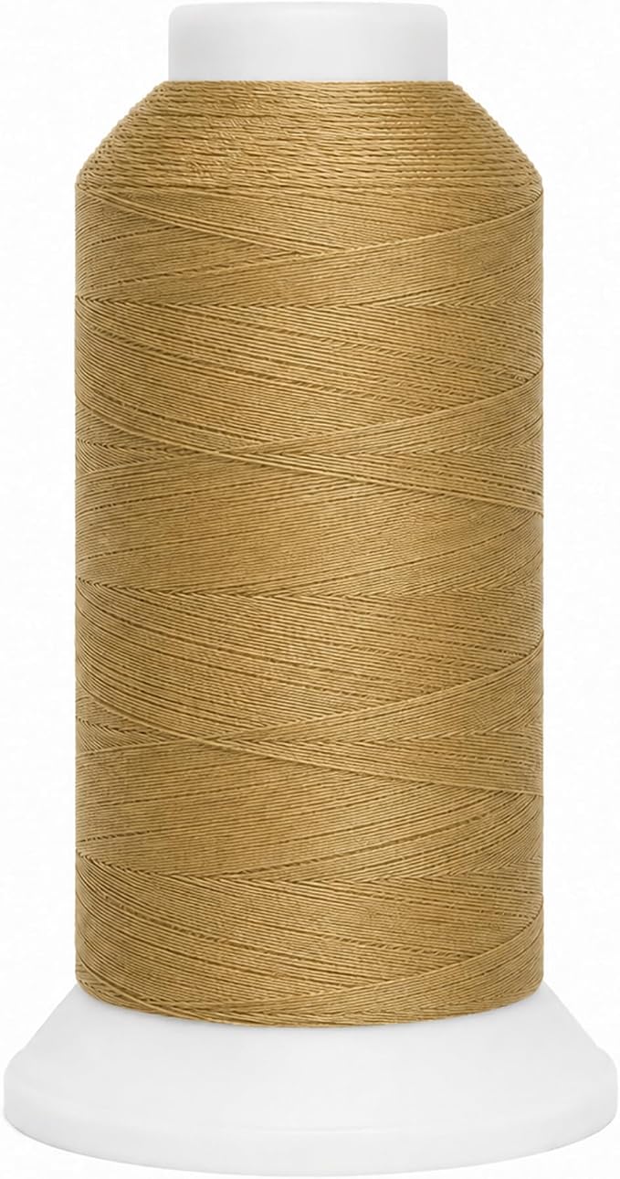 Mandala Crafts Tan Tex 70 Polyester Heavy Duty Thread for Upholstery | 1500 Yds T70 UV Resistant Strong Thread for Leather Sewing, Marine, Drapery, Jeans, Hair Weaving & Extension, Outdoor