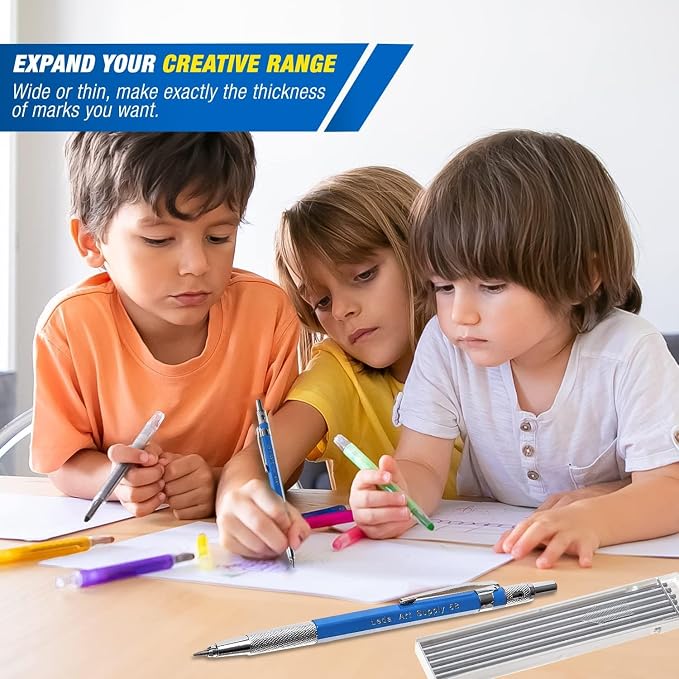 Leda Art Supply 2.0 mm Mechanical Drafting Pencil Set, Drawing, Sketching