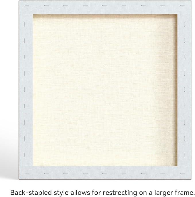 PHOENIX 20x20 Inch 2 Pack Gallery Canvas - 1.5 in Thick Large Square Canvases for Painting - Deep Edge 100% Cotton 11 Oz. Gesso Primed White Blank Professional Canvas Oil & Acrylic Paints