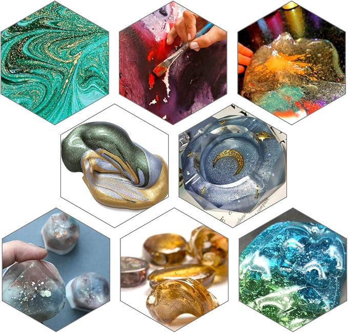 SEISSO Mica Powder, 15 Colors for Resin, Soap Making, Candles and Slime Dye