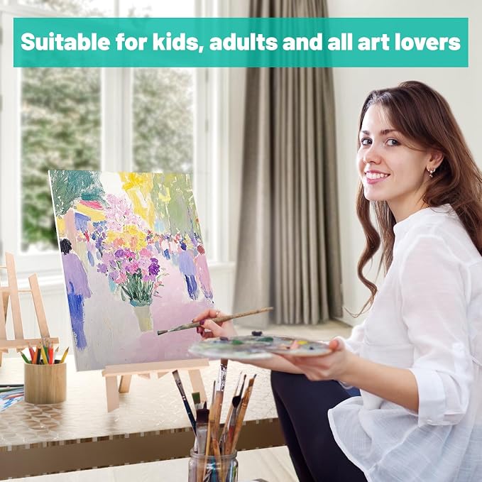 Canvas Boards 5-Pack 12"x16" – Flat Canvas Panels, Primed Polyester | Rigid Flat Panel, Acid-Free Primed Surface, Warp-Resistant Backing, Smooth Painting Texture, Ideal For Acrylic & Oil Painting