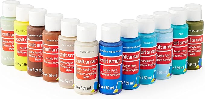 Craft Smart 36 Assorted Acrylic Paint Set - Non-Toxic Paint For Drawing, Painting, Art & Crafts Supplies - 1 Pack