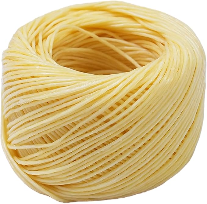 Beeswax Hemp Wicks,200 ft Spool,100% Organic Hemp Wick Well Coated with Beeswax,Standard Size(1.0mm) Mother' Day+Easter Making Candle Decor or Gifts