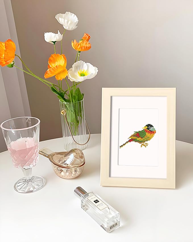 PeakLuv Small Diamond Art Kits Birds Mini Diamond Painting Kits for Adults