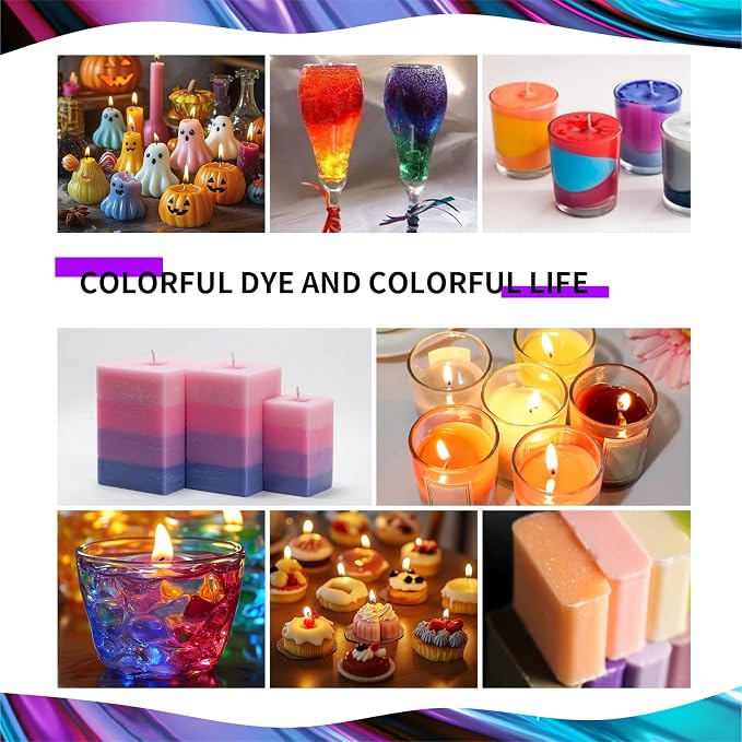 Roizefar Liquid Candle Dye - 21 Colors, 0.34 fl oz Each