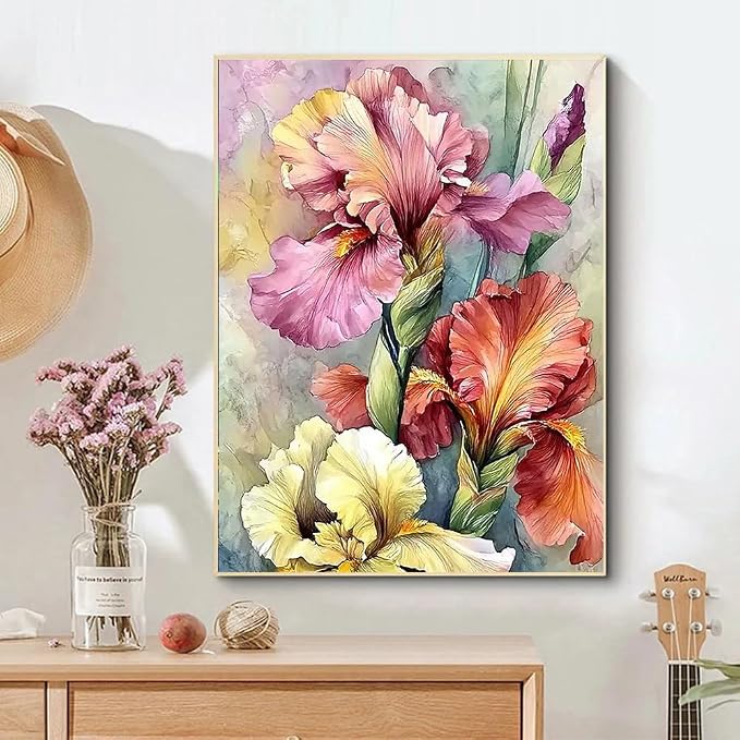 XUCNWL Diamond Art Kits for Adults,Flower Diamond Painting for Beginners