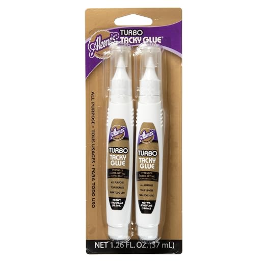 Aleene's Turbo Tacky Glue Pen for Crafts, Precision Tip Application, Stong Bond Adhesive, Dries Clear, .63 fl oz 2-Pack