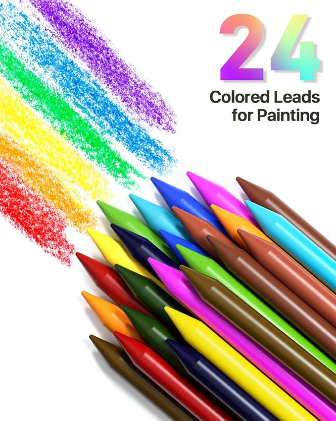 STAGEEK 37PCS Mechanical Pencil Set with Case, 0.3, 0.5, 0.7, 0.9 ＆2PCS 2mm | Drawing Pencils with 492PCS Lead Refills (6B 4B 2B HB 2H 4H Color), Erasers, Sharpeners, Artist Pencil for Sketching Drafting