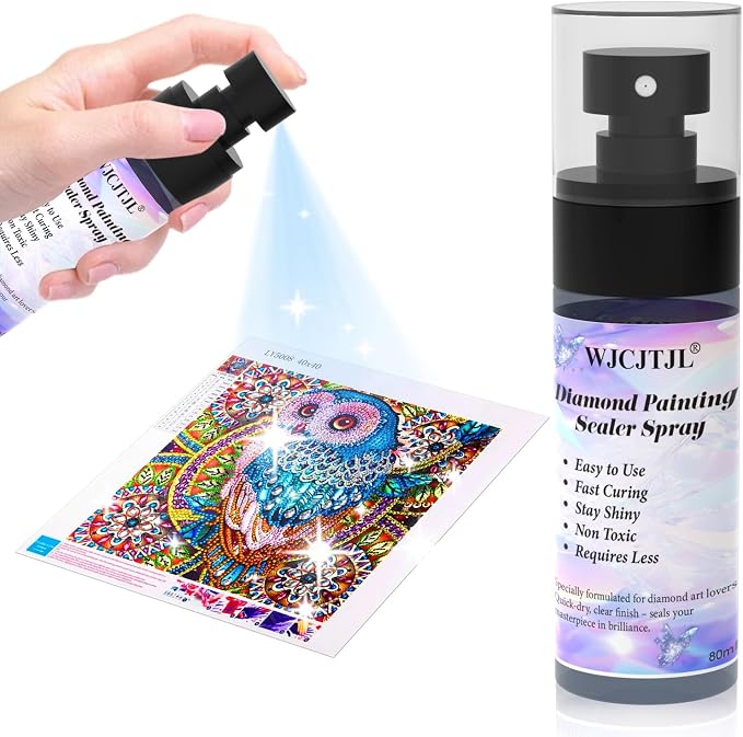 Upgraded Diamond Painting Sealer Spray - 30 Minutes Quick Dry (1 Pack) | Diamond Art Sealer Glue, Keep Diamond Art Fixed and Shiny, Diamond Art Accessories and Tools, Easy to Use, No Brush Needed